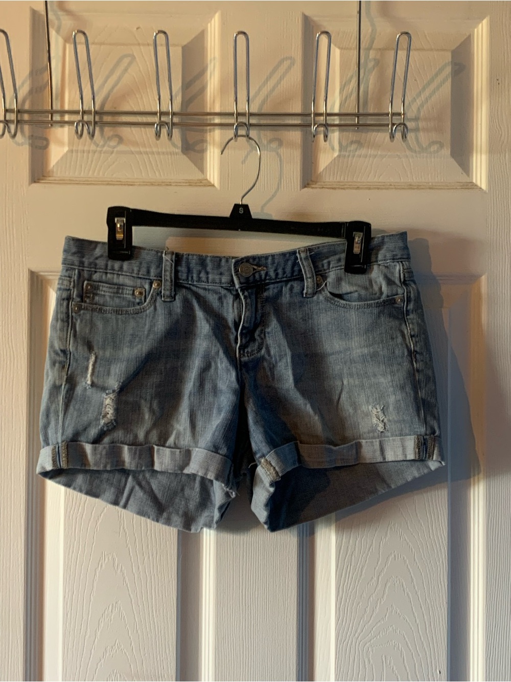 Banana Republic Light Blue Denim Rolled Hem Shorts